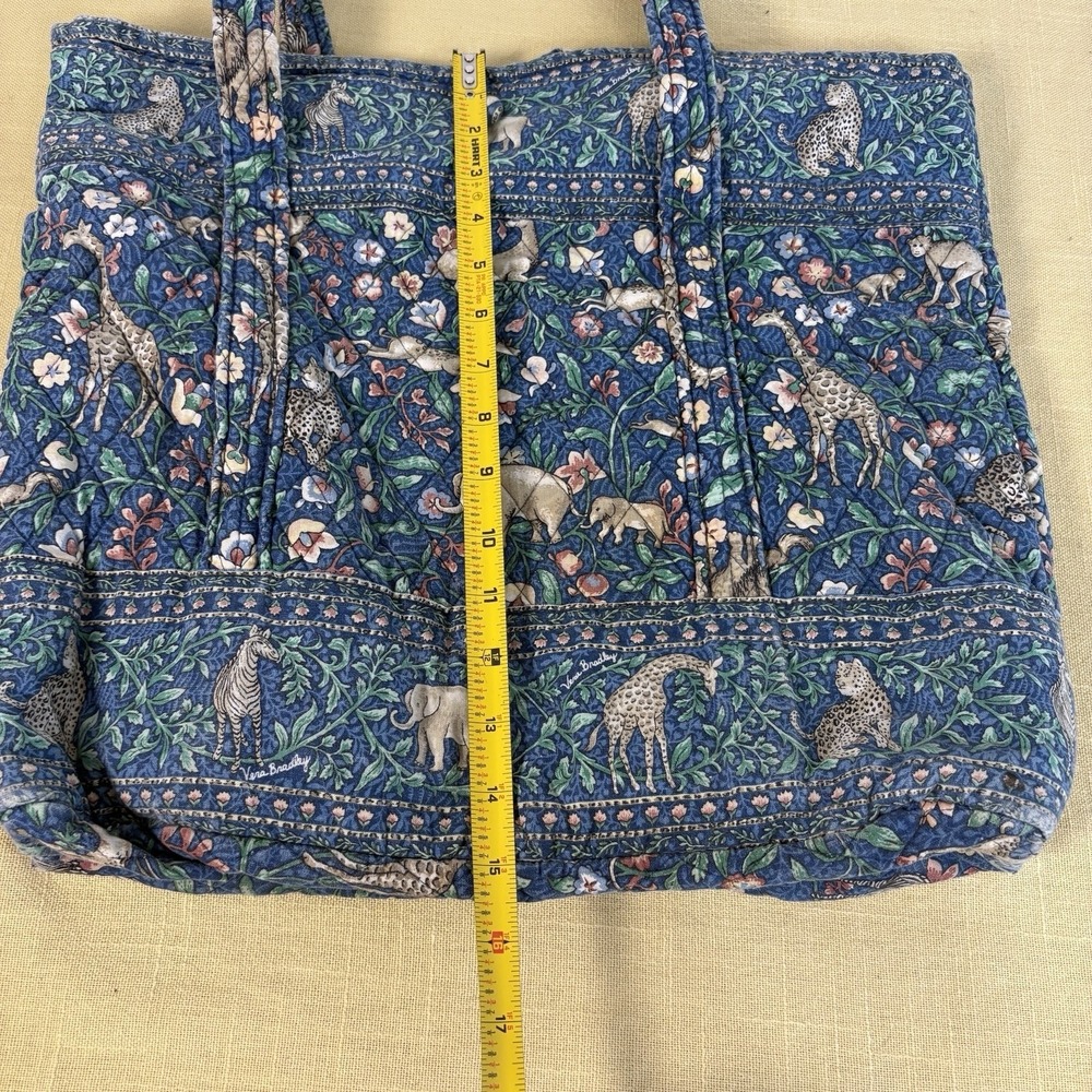 Vtg Vera Bradley Animal Kingdom Safari Quilted Purse Shoulder Bag Retired Toggle - Picture 7 of 9